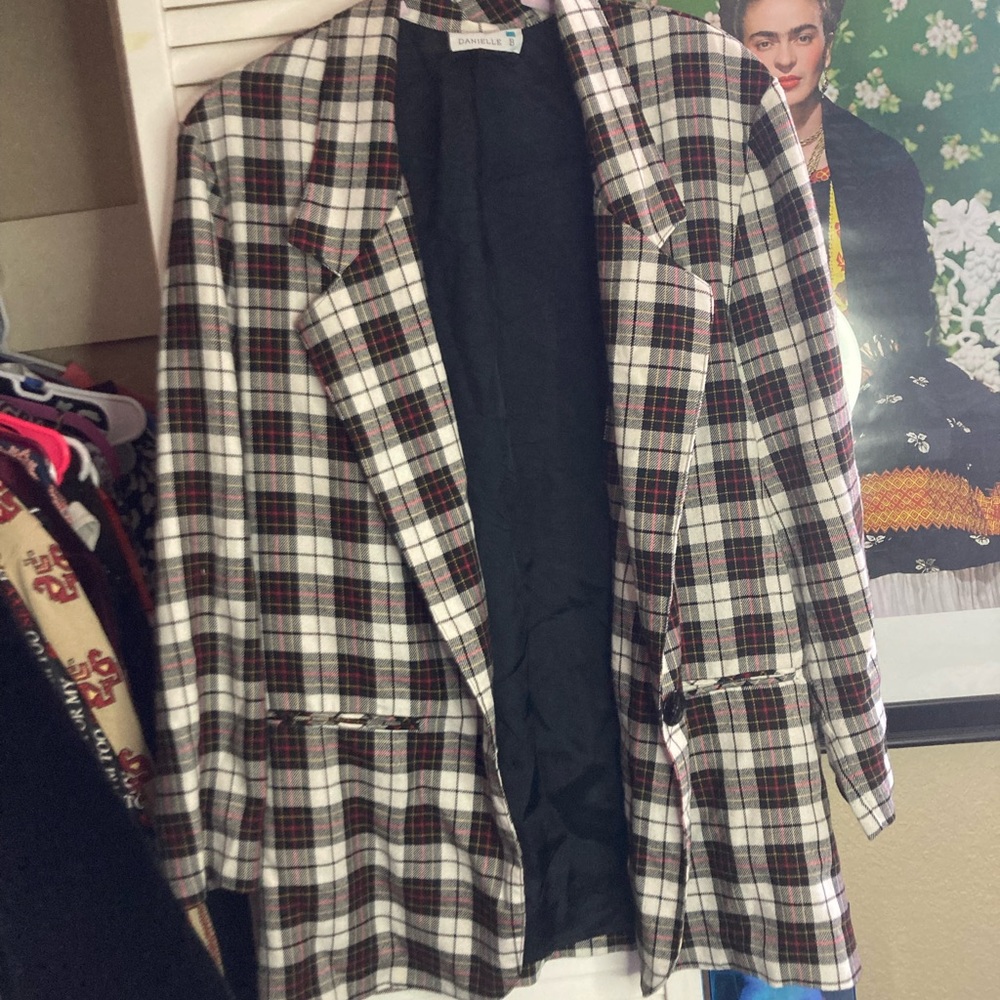 Vintage Plaid Flannel Blazer